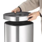 30L Stainless Steel Waste Bin Household Open Top Big Capacity Trash Can with