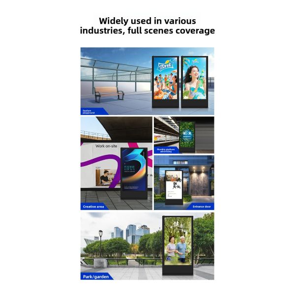 75''85''98'' High-Brightness Waterproof Lightning Protected Outdoor Lcd Vertical Advertising Machine IP65 Indoor Digital Poster