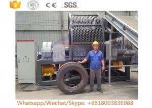 Wholesale Customized Waste Mobile Tire Shredder / Scrap Tyre Twin Shaft Shredder from china suppliers