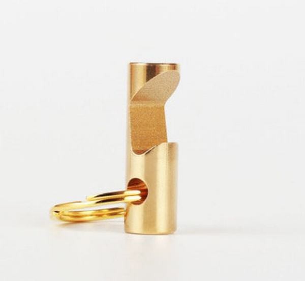 Custom personalize alloy made gold plating mini bottle opener with key ring, blank engrave logo
