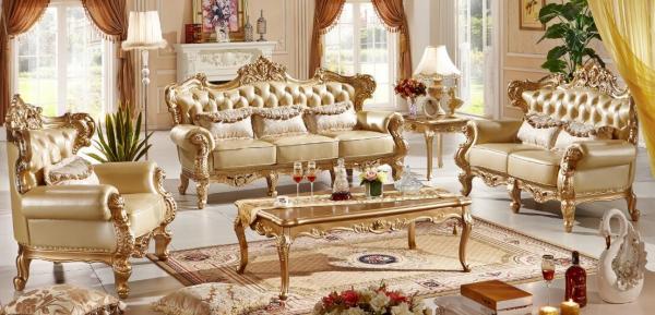 Quality leather sofa set velvet sofa classical living room furniture sofa sets for sale
