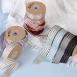 Japanese Sparkling Pink Stripe Ribbon DIY Bow Hair Accessories Dress Accessories