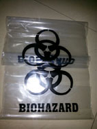 Cytotoxic Waste Bags, Hazadous Waste Disposal Chemotherapy Waste Bags Zipper Enclosure With Pouch