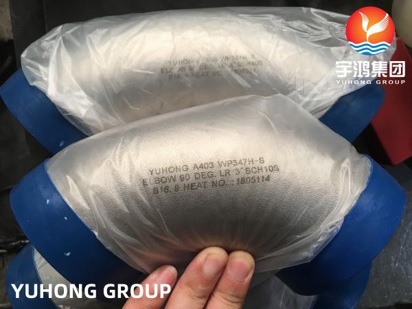 ASTM A403 WP347H-S Stainless Steel 90 Degree LR Elbow Butt Weld Fitting ANSI B16