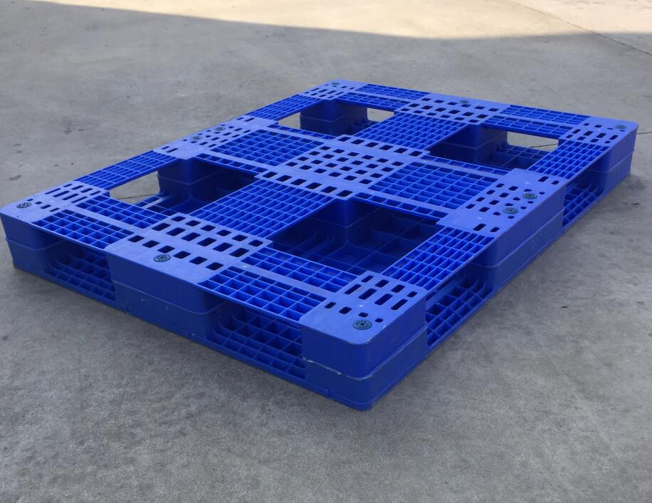 Large size heavy duty flat racking hygienic Food Grade Cold Storage Use 3 Skids Plastic Pallet