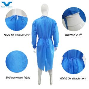 Wholesale Disposable Non-Sterile AAMI Level1/2/3 Isolation Gown for Hypo-Allergenic Adult Protection from china suppliers