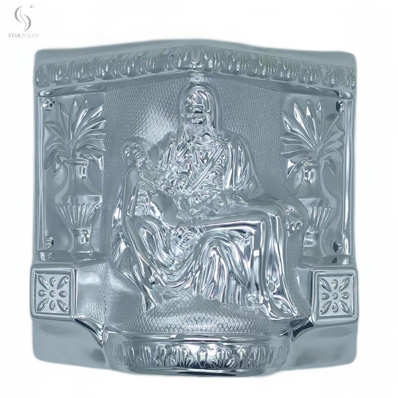 Last Supper Design Coffin Decorative Corner 24K Gold Metal Non-toxic Dignified 9#