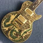 New high-quality custom LP electric guitar, Abalone Dinosaur inlaid fingerboard