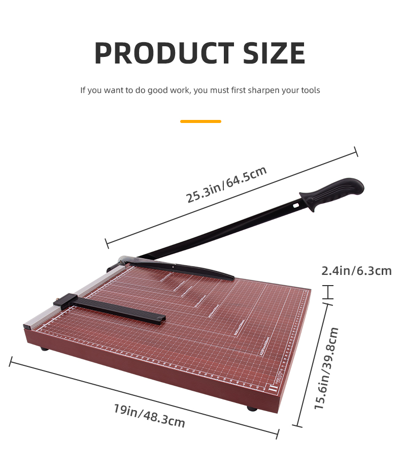 Wooden Base A3 Manual Paper Trimmer by ZEQUAN for Smooth and Precise Paper Trimming