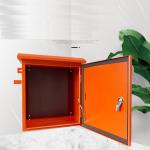 Orange Steel Electrical Enclosure Outdoor Cctv Power Supply Cable Distribution
