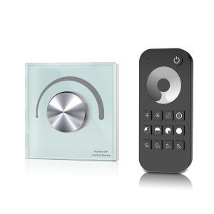 China Wall Mounted RF Wireless Remote Led Dimmer DC 12-24V 4A*3CH 12A Output Plastic on sale