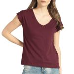 Manufacturer In China custom logo Solid V Neck Pure Cotton T Shirts Custom