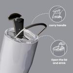 Stainless Steel 22oz 2IN1 Coffee Insulated Tumbler With Handle