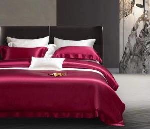 Wholesale Silk Bedding Set Queen Size Satin Sheets 4 Sheets Set Bed Cover for Home Hotel Luxury from china suppliers