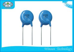 Wholesale Blue High Voltage Ceramic Disc Capacitors Compact Size 1PF ~ 0.22uF For TV Set from china suppliers