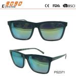 New arrive and fashionable sunglasses ,made of plastic with mirrored lens