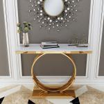 Contemporary Marble Console Tables With Stainless Steel - Elegant Design