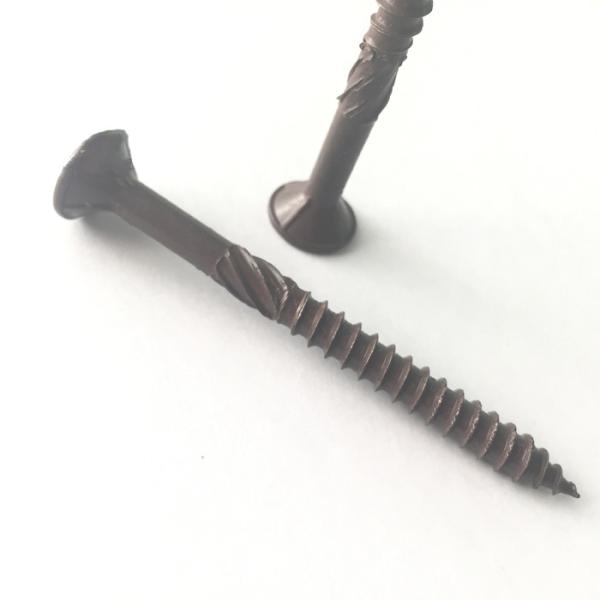 Knurled Torx Socket Flat Head AISI 410 Stainless Steel Decking Screws Brown