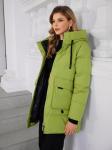 Stylish Hooded Bio-Down Jacket Water And Wind Proof Mid-Length Coat For Women