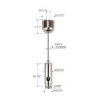 Nickel Plated Copper LED Linear Light Suspension Kits With Slider Studs YW-86005