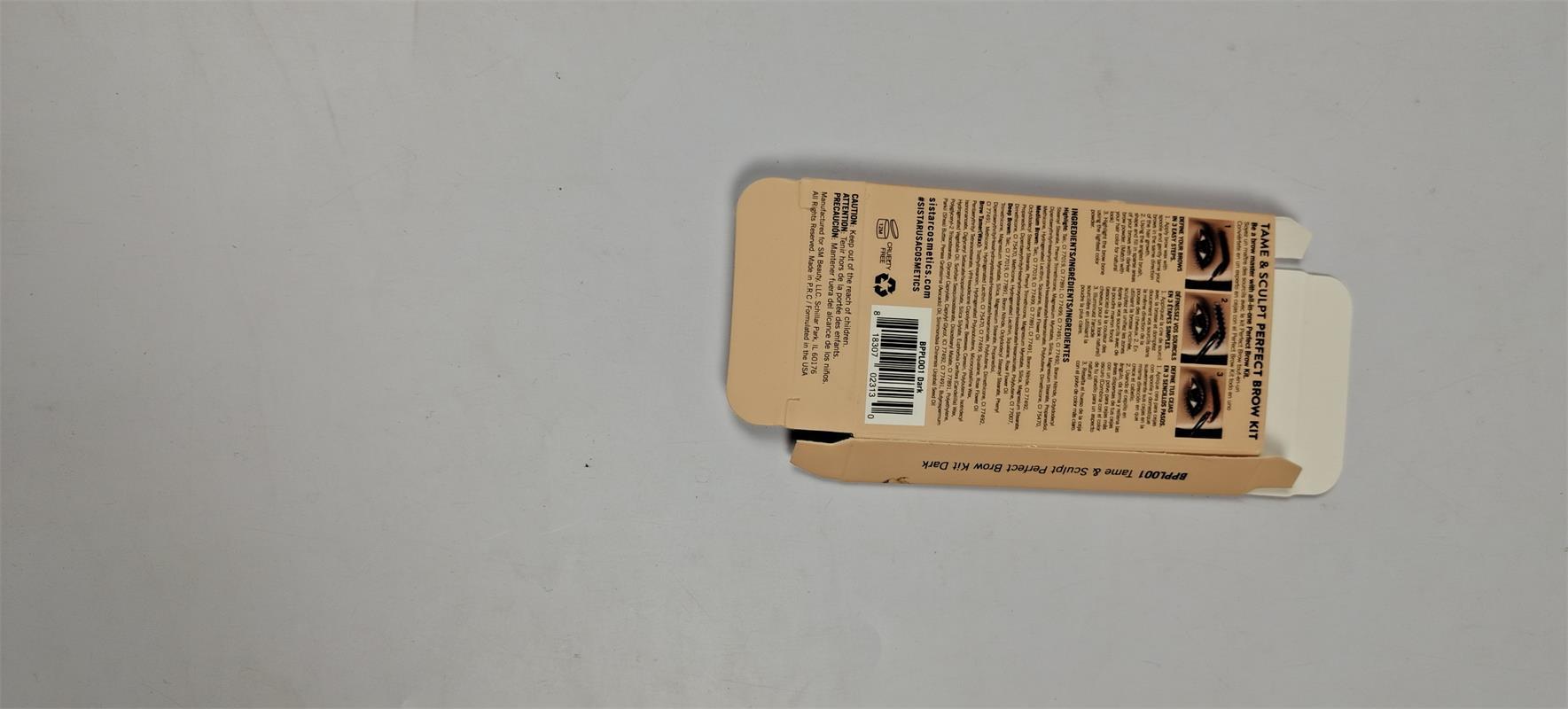 Recyclable Perfect Brow Kit Folding Cosmetics Fancy Packaging Box Production Time 7-15 Days ≤ 1000pcs Rectangular