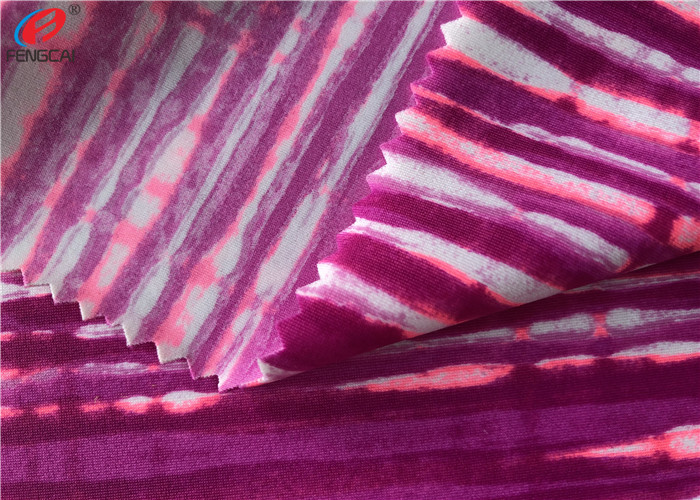 Full Dull Strip Printed Strong Stretch Swimwear Nylon Spandex Fabric