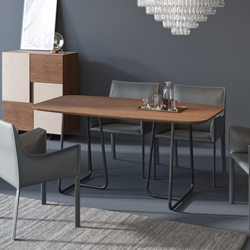 Nordic Reclaimed Wood Dinning Table set for 4 Iron Frame