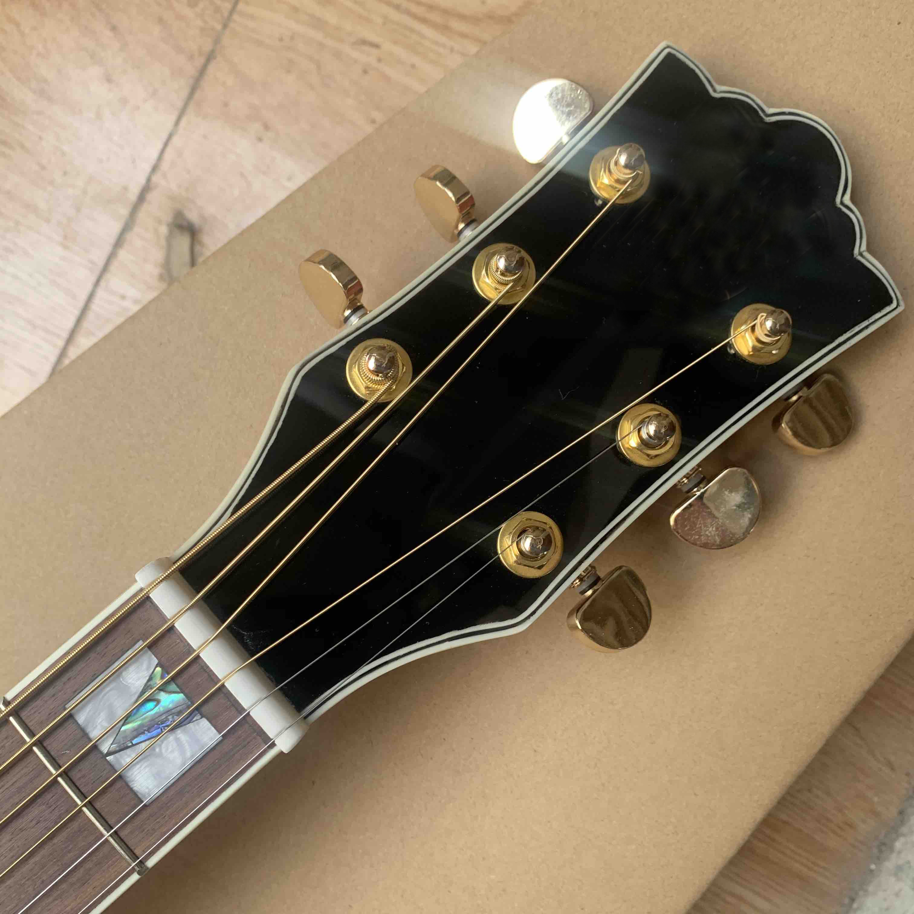 Grand 43" Jumbo Koa Wood Acoustic Guitar with Fishman 301 Electronic