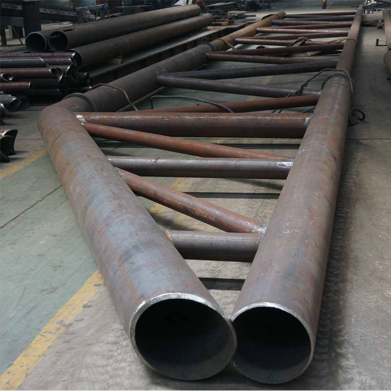 Customized Carbon Steel Welding Pipe Bracket for Industrial Iron Mild Steel Spare Parts