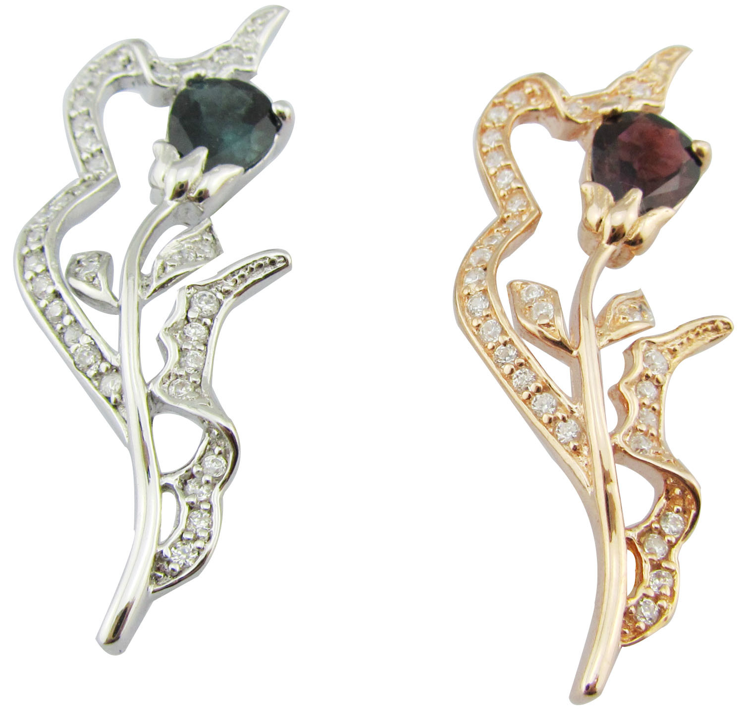 Customised Genuine Silver Gemstone Charm Main Stone Shape Marquise