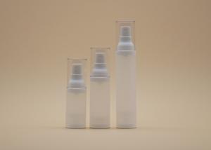 Wholesale Frosted Slim Airless Cosmetic Bottles White Spray Pump Easy Refill Stable Performance from china suppliers
