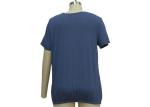 Customized Color Smart Casual Ladies Wear Womens Banded Bottom Shirts Light Blue