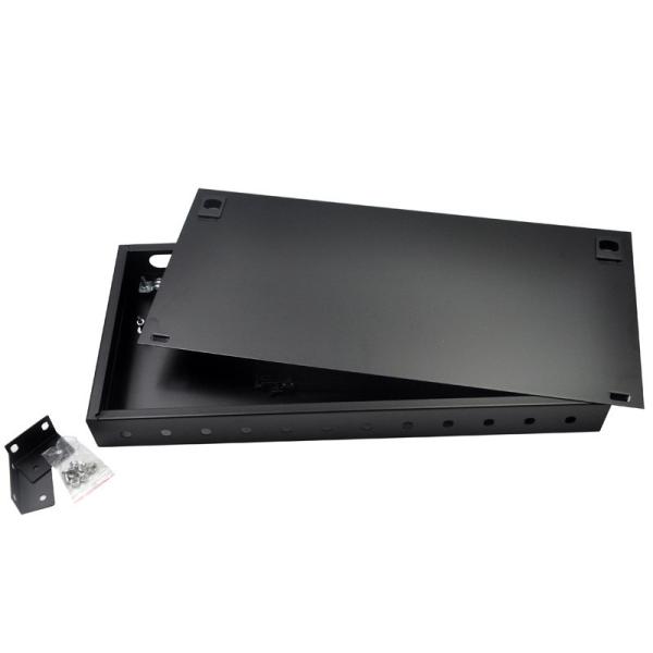 48 Ports 19inch Rack Mount Termination Box with Fiber Optic Patch Panel and 24