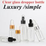 15ml 20ml 50ml 100ml luxury empty Clear Transparent Serum hair Essential Oil