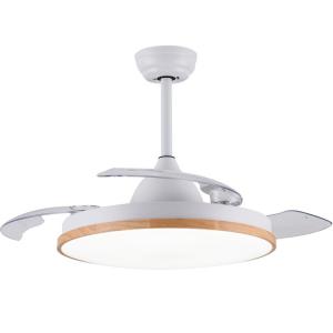 China White 36inch Invisible Blade Ceiling Fan Remote Control Modern Style on sale