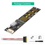 Oculink SFF-8611/SFF-8612 + SATA 15PIN Connector to M.2 NGFF Key-M 2230 2242