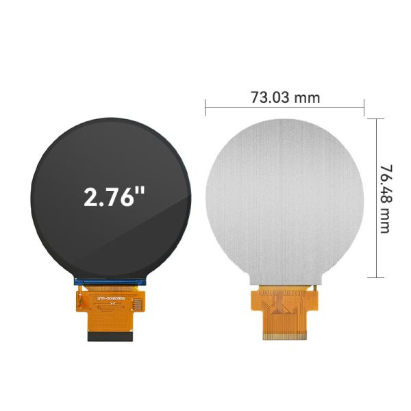 2.8 Inch Round TFT LCD Display Screen 480*480 Resolution Optional Touch SPI RGB MIPI