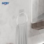 ISO 9001 white Plastic Towel Ring Holder 5KG Damage Free PVC sticker