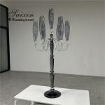 ZT-593B Saixin Large 7 Arms Crystal Candelabra Chic Smoke Gray Colored For