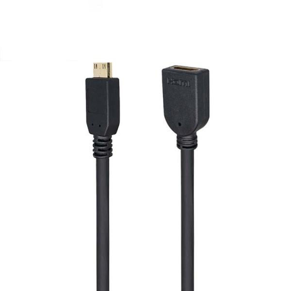 Mini HD-MI Male To HD-MI Female Converter Waterproof Extension Cable For Car