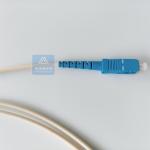Armored Fibre Optic Pigtails SC UPC 3.0mm Ivory Lszh Fibre Optic Cable Flame