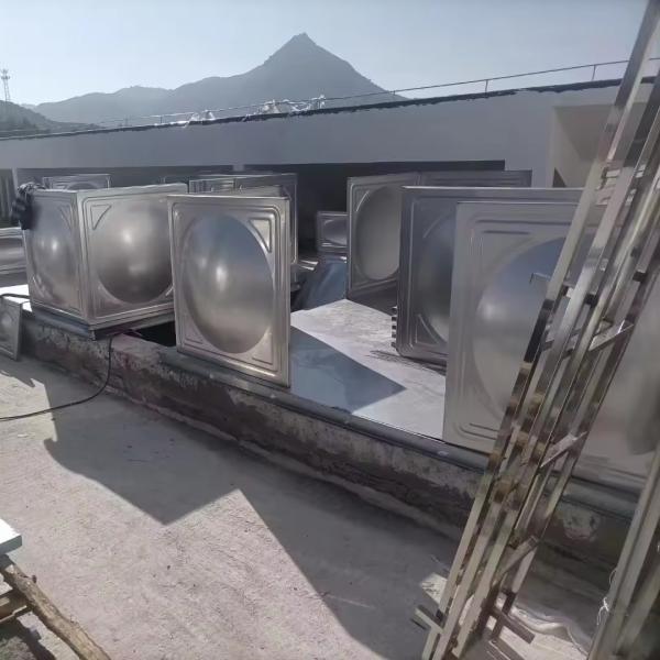 Food Grade Stainless Steel Water Storage Tank Hot Pressed Panel Metal Drinking