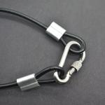 Black or Customization Short Wire Rope Lanyard Lock Security Cable for Outdoor