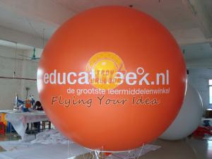 Wholesale Orange Inflatable advertising helium balloon with UV protected printing, ad balloons from china suppliers