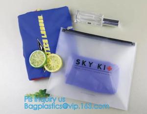 Wholesale PVC Stationery ruler set packaging bag with slider, fabric slider zip bags, slider PVC cosmetic bag,pencil bag from china suppliers