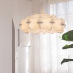 Modern living room silk chandelier Wabi-Sabi style retro bedroom pendant light