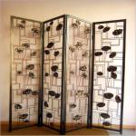 bronze color Metal Room Divider Screen Partition for hotel room decoration