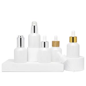 Wholesale 35ml OEM White Skin Care Bottle Glass Container With Dropper from china suppliers