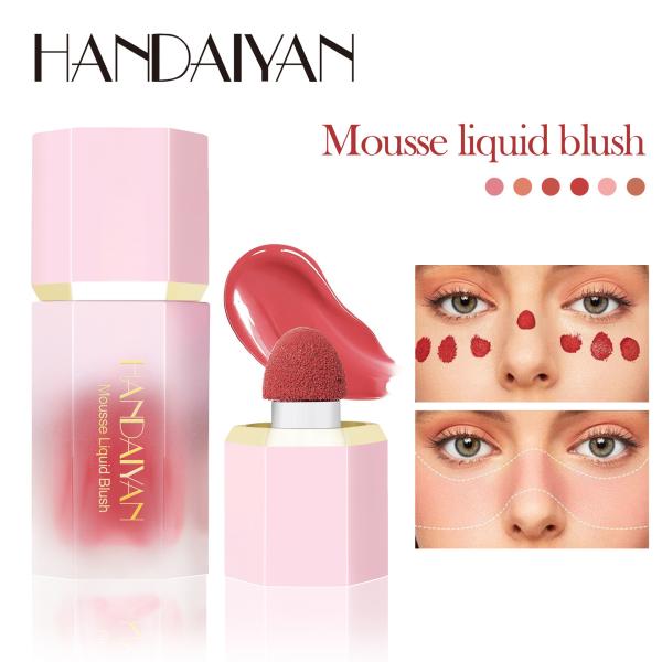 7g Makeup Liquid Blush 6 Colors Long Wearing Smudge Proof Soft Cream Blush For