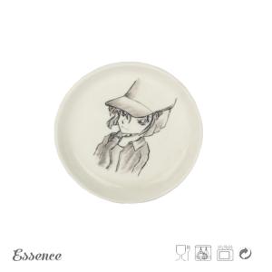 Wholesale Small Size Soy Sauce Dipping Dish , 4.5 Inch Round Ceramic Saucer Custom Decal Logo from china suppliers